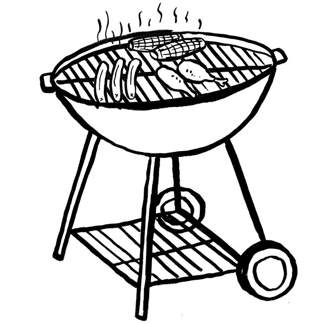 27+ Desenhos de Churrasco para Imprimir e Colorir/Pintar