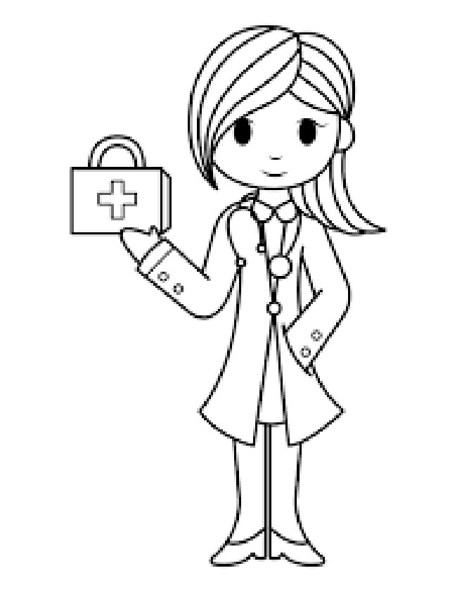 medico para colorir