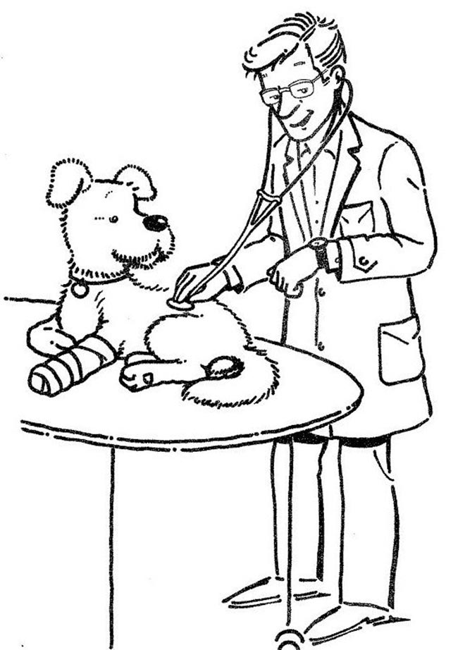 veterinario para colorir veterinario para colorir