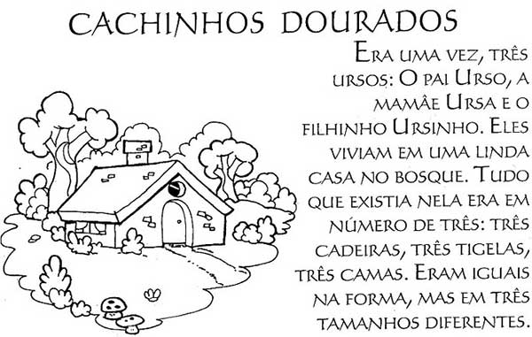 Cachinhos Dourados para colorir 2