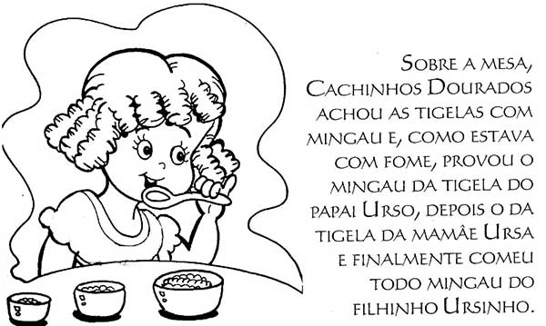 25+ Desenhos de Cachinhos Dourados para Imprimir e Colorir