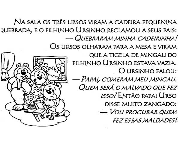 Cachinhos Dourados para pintar 2