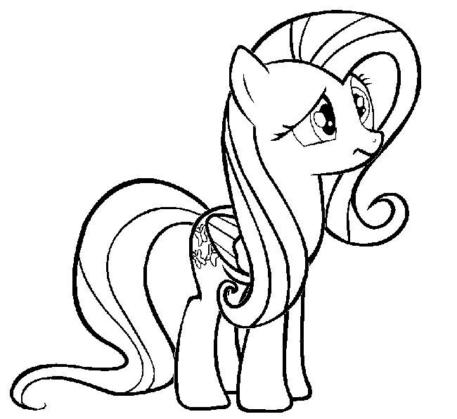 Fluttershy para colorir 1