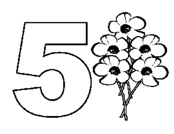 25+ Desenhos do Número 5 Para Imprimir e Colorir (Moldes)