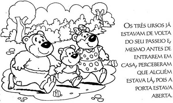 desenhos de Cachinhos Dourados para pintar 2