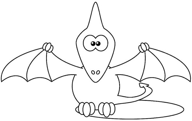 desenhos de Pterodactilo para imprimir 2