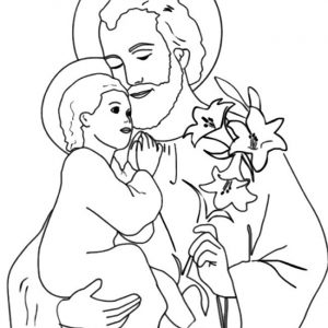 25+ Desenhos de São José para Imprimir e Colorir/Pintar