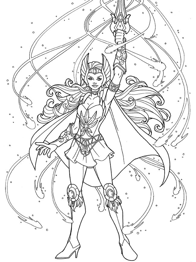 25+ Desenhos da She Ra: A Princesa do Poder para Imprimir e Colorir