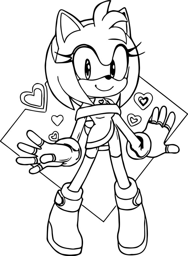 desenhos de amy sonic 2 desenhos de amy sonic 2