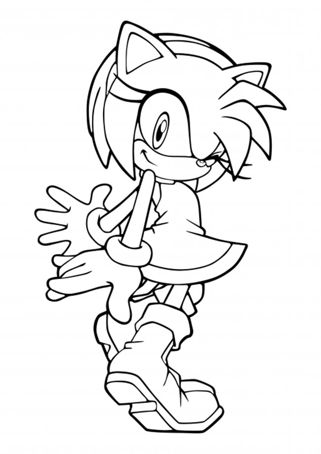 27+ Desenhos do Amy Sonic para Imprimir e Colorir/Pintar
