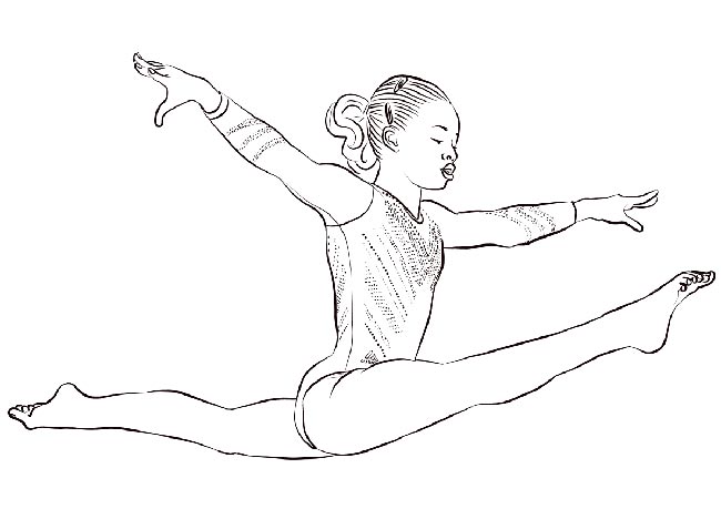25+ Desenhos de Ginástica para Imprimir e Colorir/Pintar