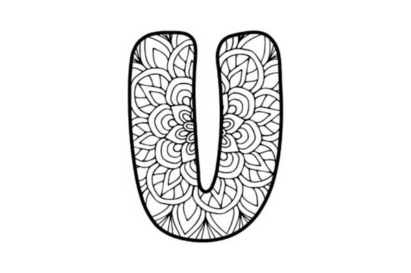 desenhos de letra U para impressao 3