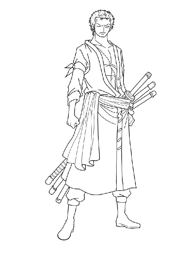 35+ Desenhos do Roronoa Zoro para Imprimir e Colorir/Pintar