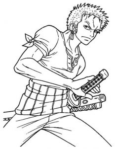 35+ Desenhos do Roronoa Zoro para Imprimir e Colorir/Pintar