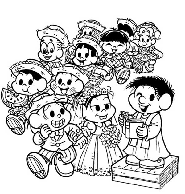 31+ Desenhos de Símbolos Juninos para Imprimir e Colorir/Pintar