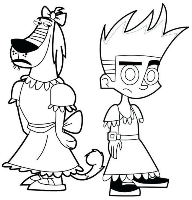 johnny test para pintar 1