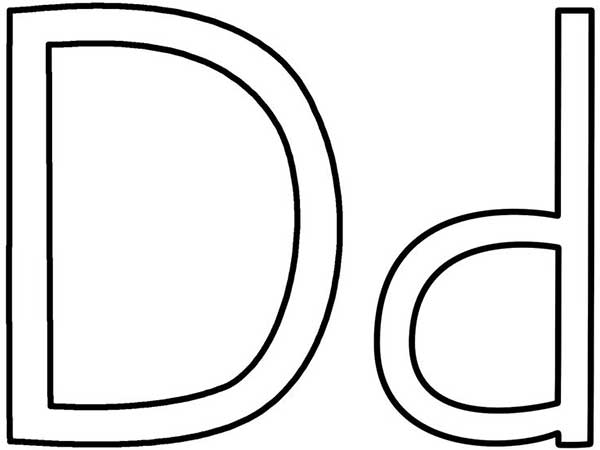 letra D para colorir 2 letra D para colorir 2