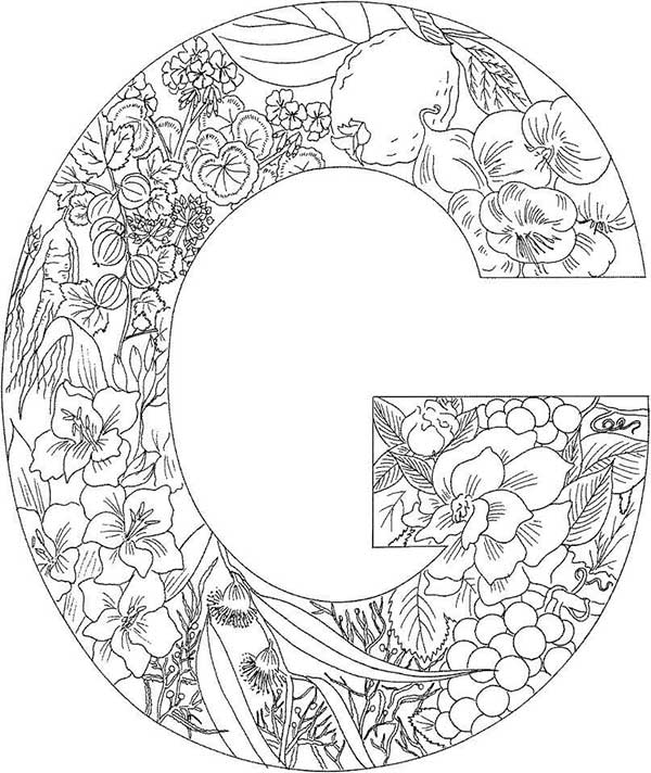 letra G para colorir 2