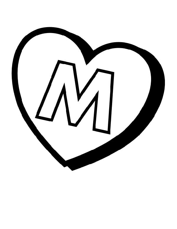 letra M para colorir 1 2