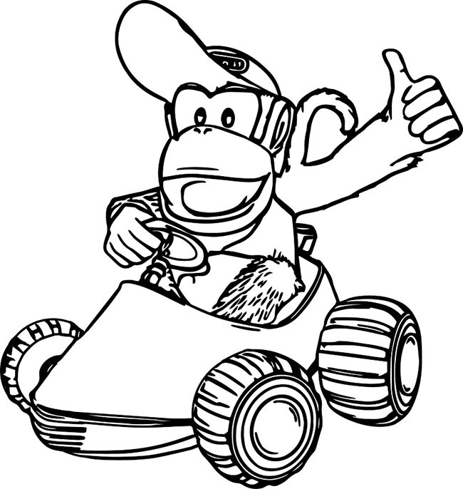 mario kart para colorir mario kart para colorir