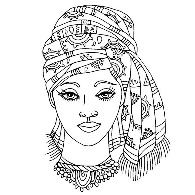 mulher negra para impressao