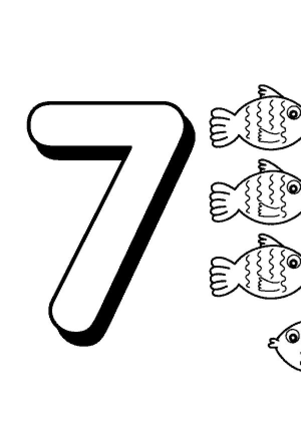 25+ Desenhos do Número 7 Para Imprimir e Colorir (Moldes)