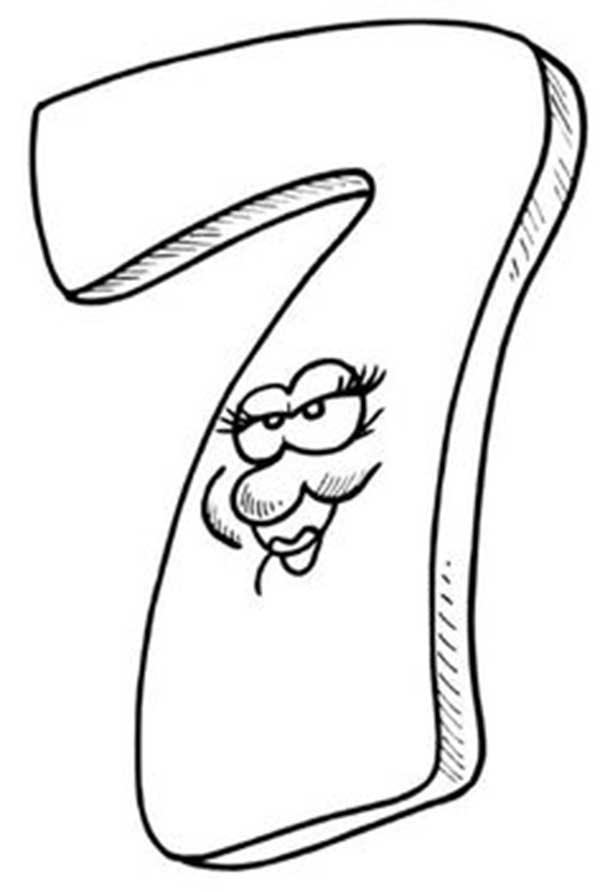 25+ Desenhos do Número 7 Para Imprimir e Colorir (Moldes)