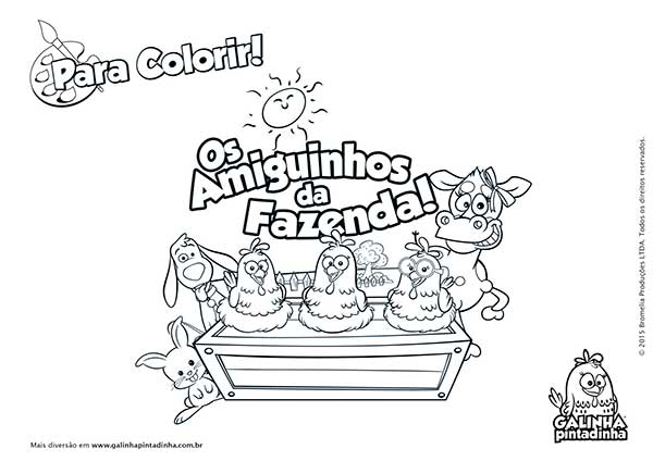 15+ Desenhos de As Naftalinas (Galinha Pintadinha) para Colorir