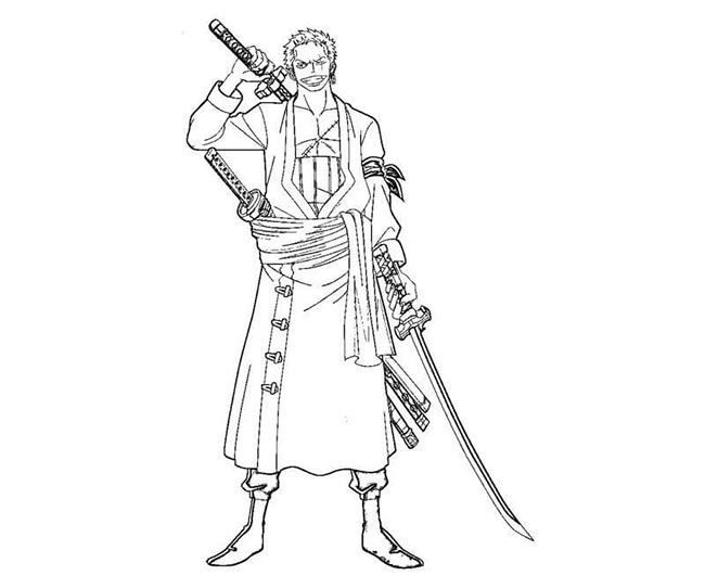35+ Desenhos do Roronoa Zoro para Imprimir e Colorir/Pintar