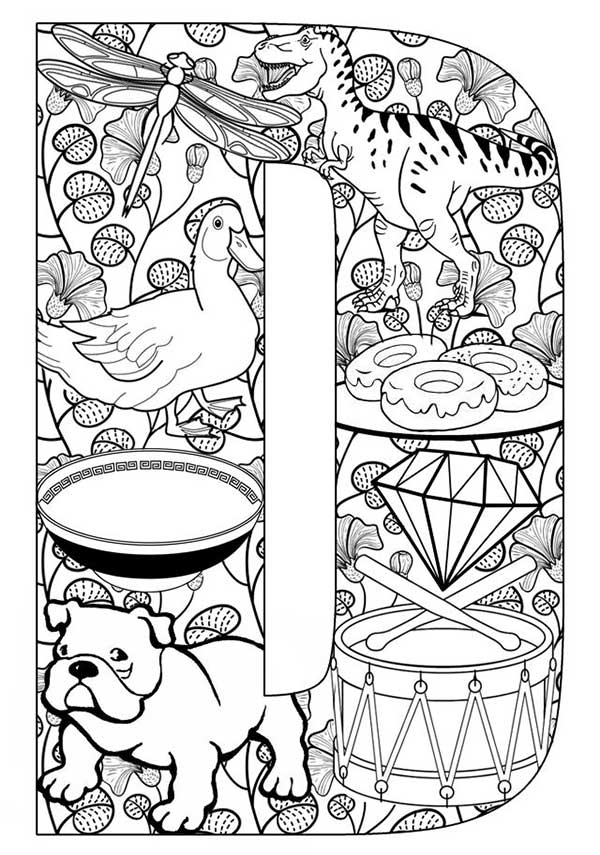 33+ Desenhos de Letra D: Atividades, Moldes e Figuras de Alfabetização