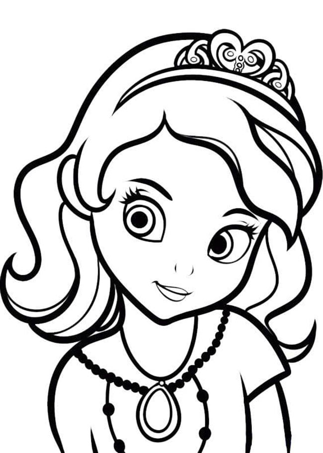princesa sofia para colorir 1 2