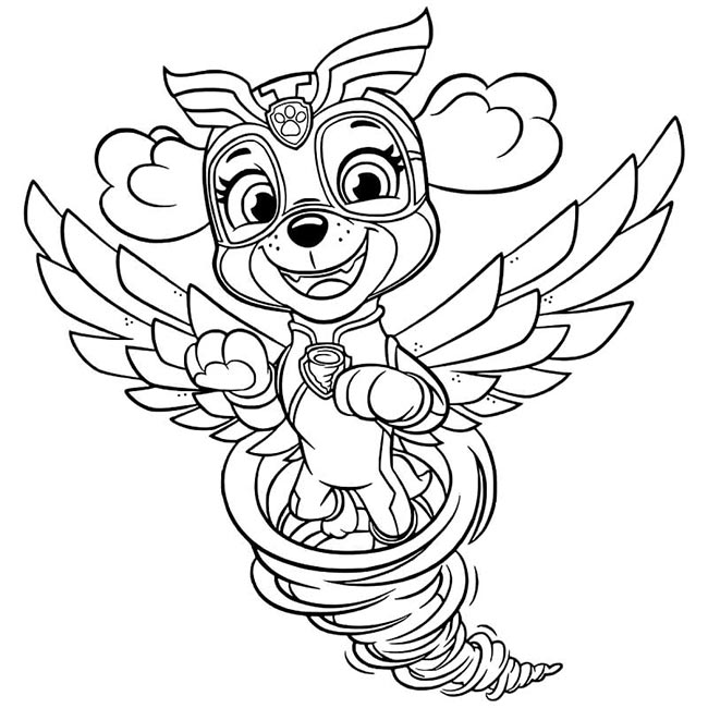 35+ Desenhos de Skye (Patrulha Canina) para Imprimir e Colorir