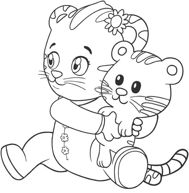Daniel Tigre para colorir 1