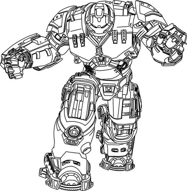 25+ Desenhos do Hulkbuster para Imprimir e Colorir/Pintar
