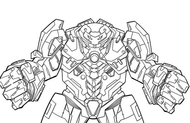 Hulkbuster para colorir 4