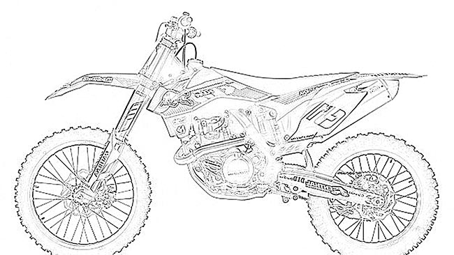 Motocross para pintar 1 1