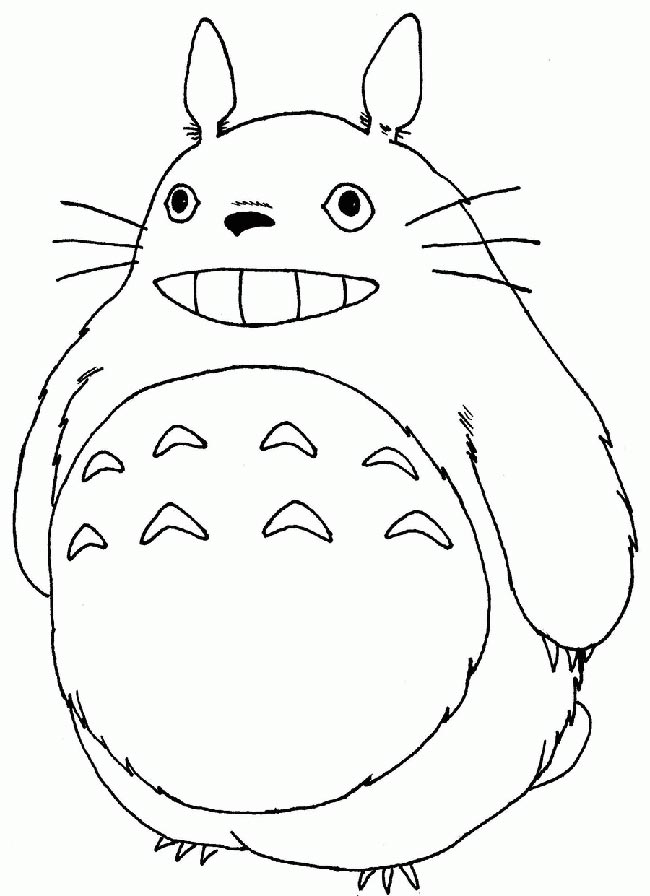 Totoro para pintar 1 2 Totoro para pintar 1 2
