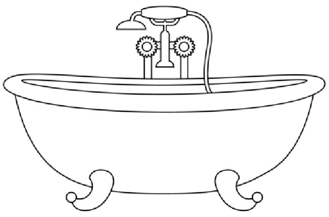 desenho de banheira 2