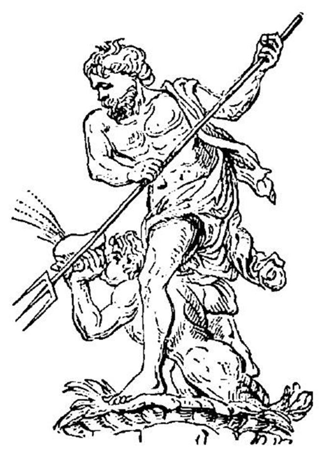desenhos de Poseidon para pintar 2