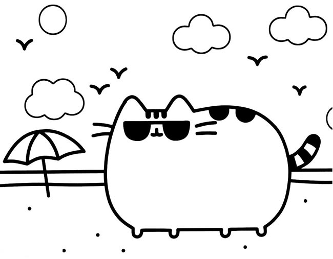 desenhos de Pusheen para pintar 1