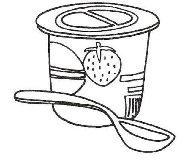 desenhos de iogurte para colorir