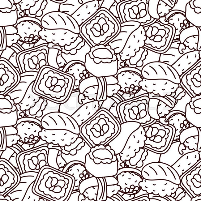 desenhos de sushi 2