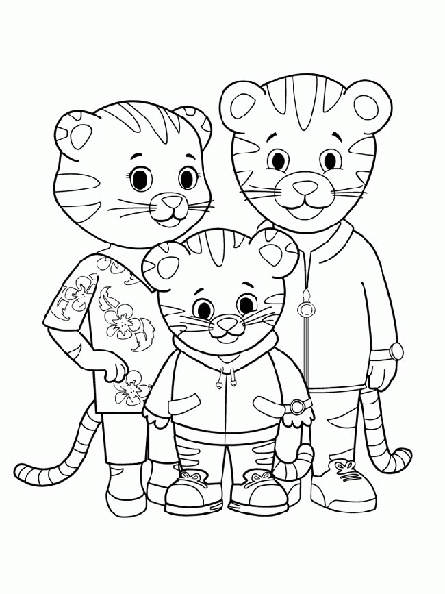 25+ Desenhos do Daniel Tigre para Imprimir e Colorir/Pintar