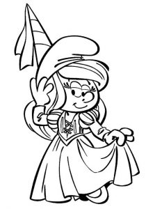 27+ Desenhos de Smurfette para Imprimir e Colorir/Pintar