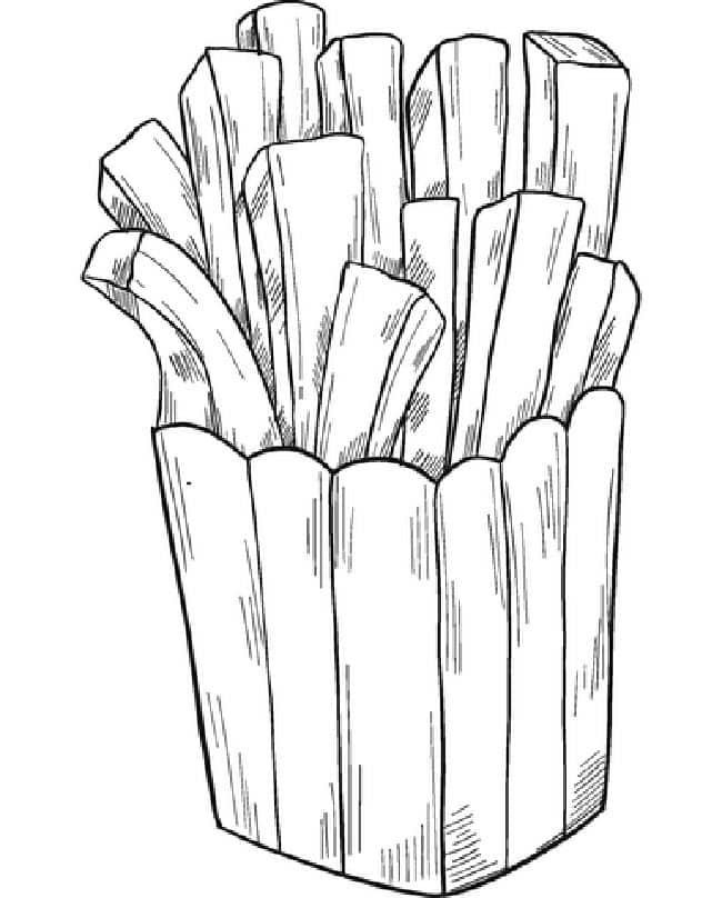 Desenhos de batatas fritas para pintar 2 Desenhos de batatas fritas para pintar 2