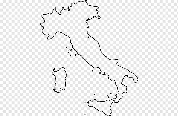 Mapa da Italia para colorir