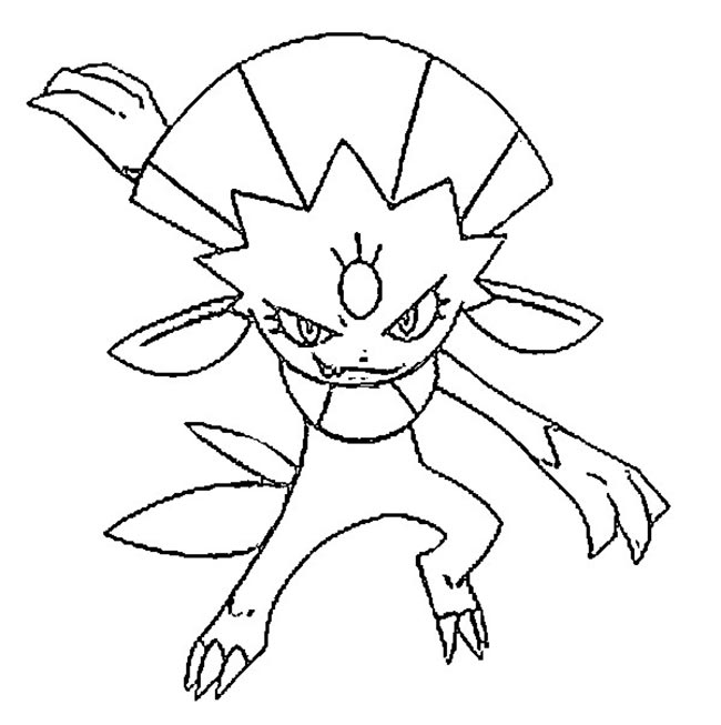 21+ Desenhos do Pokémon Weavile para Imprimir e Colorir