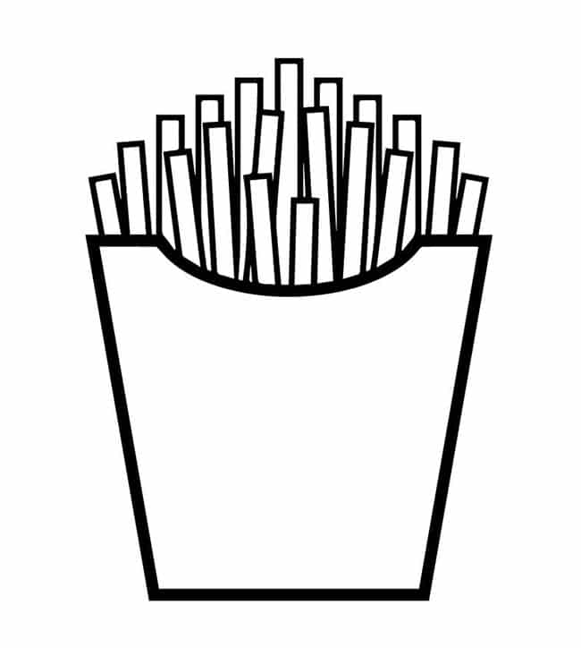 25+ Desenhos de Batata Frita para Imprimir e Colorir/Pintar