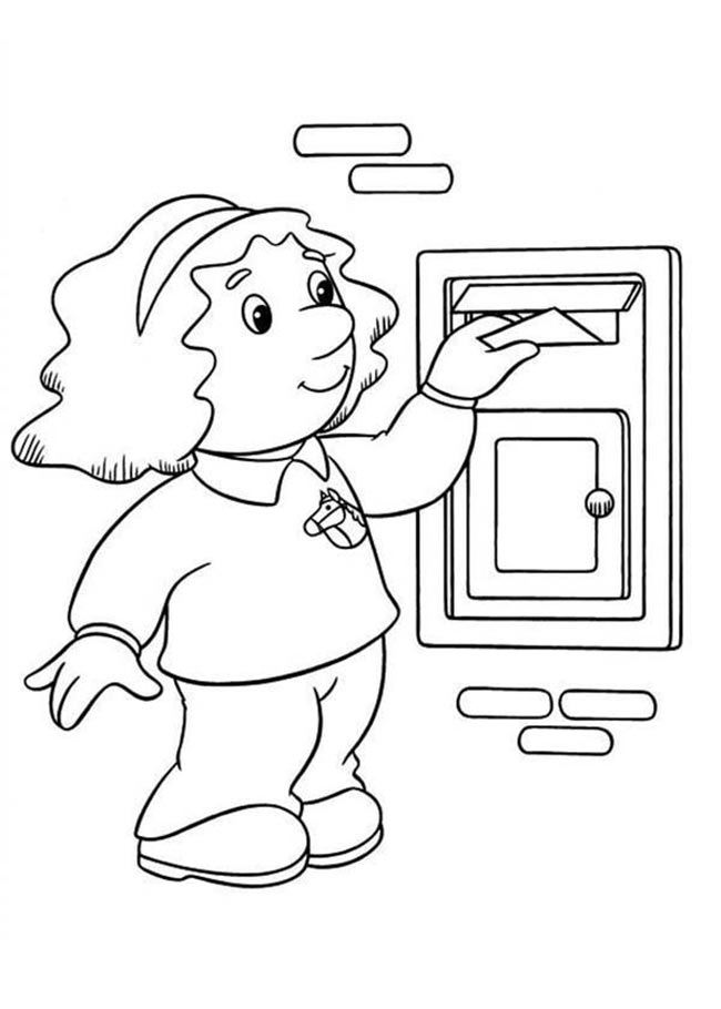 carteiro para colorir 3 carteiro para colorir 3