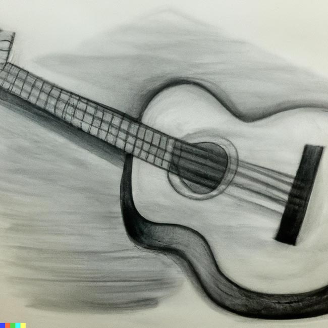 como desenhar violao passo a passo 4